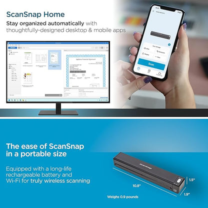 ScanSnap iX100 Wireless Mobile Portable Scanner