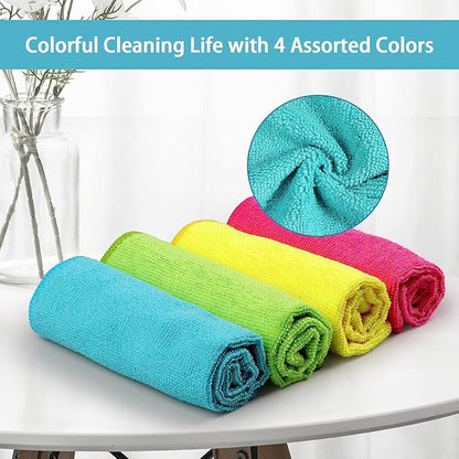 HOMEXCEL Microfiber Cleaning Cloth, 12 Pack Cleaning Rags, Cleaning Towels