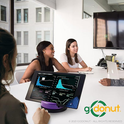 GoDonut – Phone Stand 360 Swivel – Cell Phone Holder + iPad Stand Desk Organizer