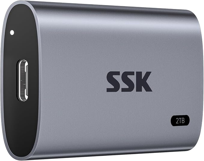 SSK 2TB SSD External Hard Drive, Portable SSD Up to 550MB/s Fast Solid State