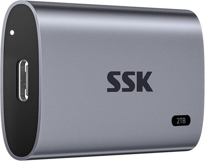 SSK 2TB SSD External Hard Drive, Portable SSD Up to 550MB/s Fast Solid State