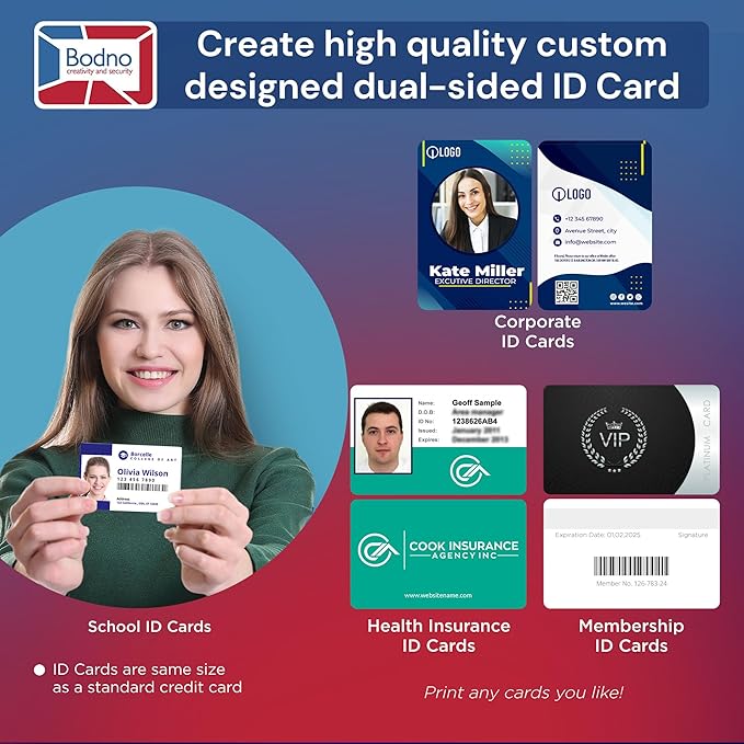 Bodno Magicard 400X Dual Sided ID Card Printer & Complete Supplies Package ID