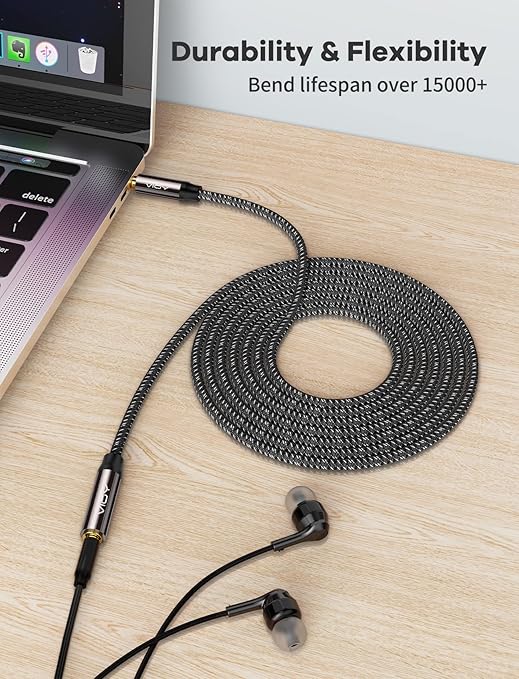 VIOY Headphone Extension Cable 15 FT, 3.5 mm Male to Female Stereo Audio Cable