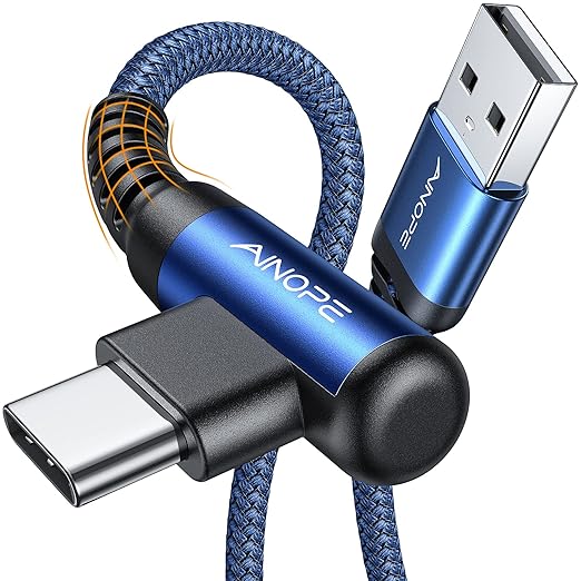 AINOPE Type C Cable 3.1A C Charger Cable Fast Charging Right Angle, Durable