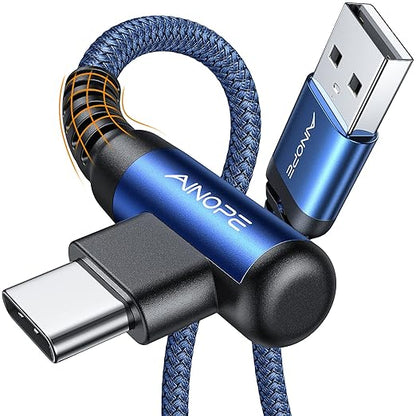 AINOPE Type C Cable 3.1A C Charger Cable Fast Charging Right Angle, Durable