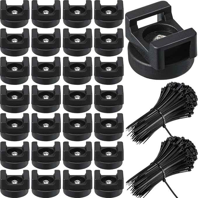 Yookeer 250 Pieces Magnetic Zip Tie Mount Multipurpose Cable Holder Magnets