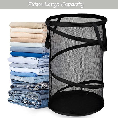 BATTOO Collapsible Laundry Basket Foldable Mesh Pop Up Hamper