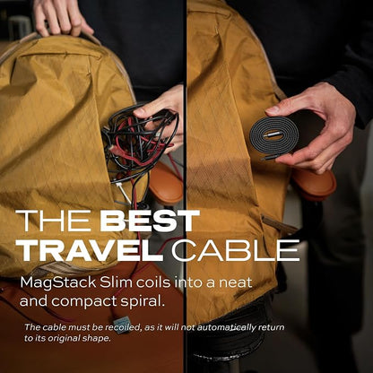 Statik MagStack USB C to USB C Cable, Magnetic Anti Tangle Flat Type C Charger