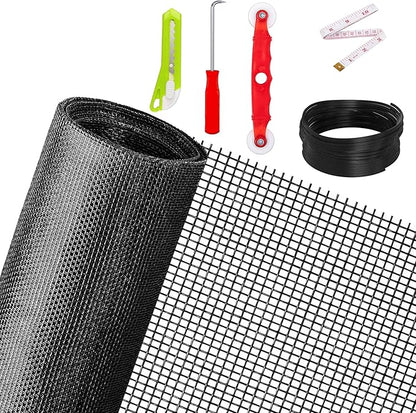Ouskr Replacement Window Screens Kit, 48X118 Inch Durable Window Screen Mesh