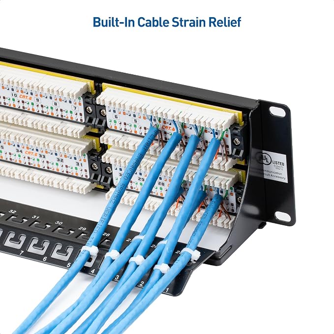 Cable Matters 48 Port Patch Panel Rackmount or Wall Mount 19-Inch