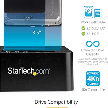 StarTech.com Standalone Hard Drive Duplicator, External Dual Bay USB 3.0 /