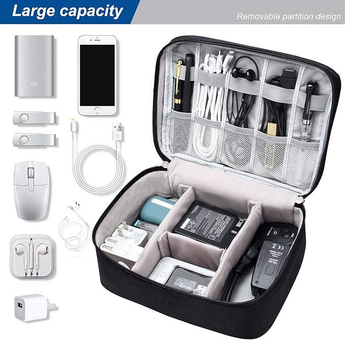 Electronics Organizer Travel Universal Cable Organizer Bag Waterproof