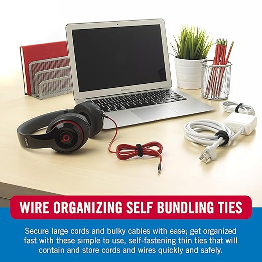 VELCRO Brand 150pk Cable Ties Value Pack | Replace Zip Ties