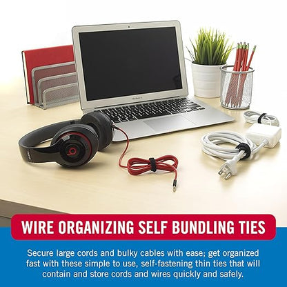 VELCRO Brand 150pk Cable Ties Value Pack | Replace Zip Ties