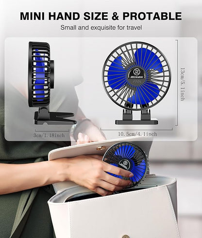 JZCreater USB Desk Fan, Mini Portable Fans, 3 Speeds Desktop Table Cooling Fan