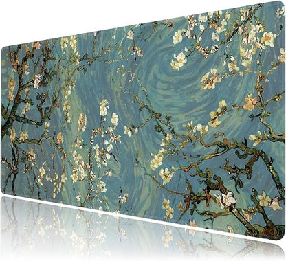 Almond Blossoms Large Mouse Pad, Gaming Keyboard Desk Pad, Extended Mouse Mat