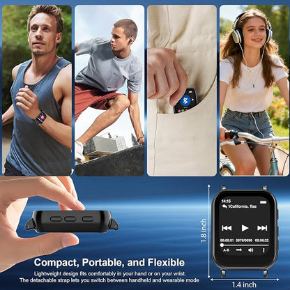 MP3 Player with Bluetooth 5.0, 32GB Touchscreen Music Player with Detachable