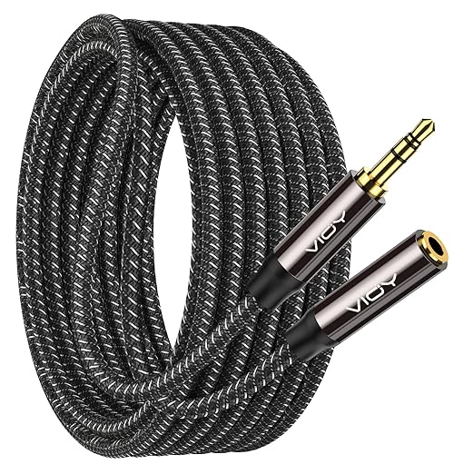 VIOY Headphone Extension Cable 15 FT, 3.5 mm Male to Female Stereo Audio Cable