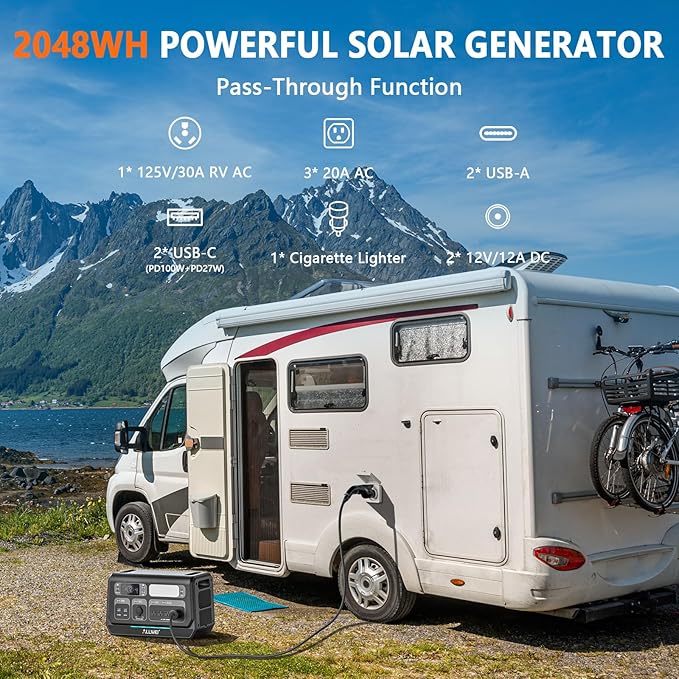 ALLWEI Solar Generator 2400W