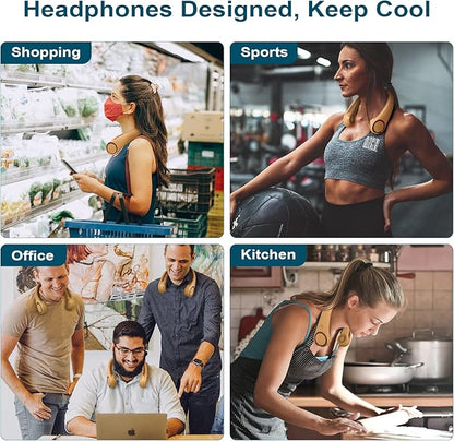 CIVPOWER Neck Fan: Portable Personal Neck Cooling Rechargeable Bladeless Fan