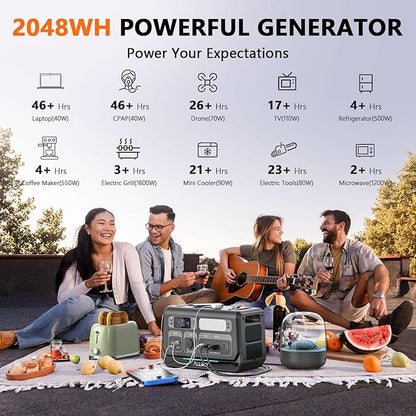ALLWEI Solar Generator 2400W