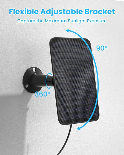 5W Solar Panel for Blink Camera Outdoor, Solar Panel Charger Compatible