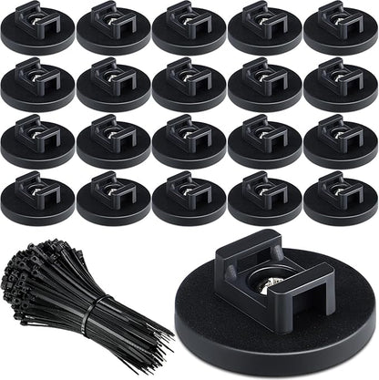 Yookeer 120 Pieces Magnetic Zip Tie Mount Multipurpose Cable Holder Magnets