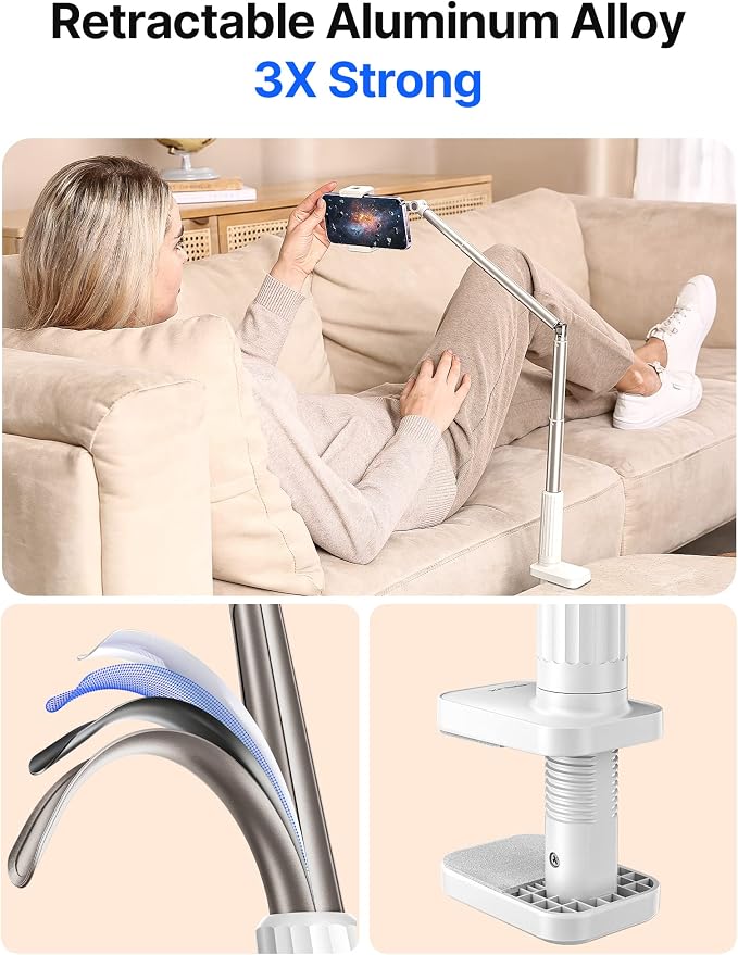 JSAUX Phone Holder for Desk and Bed Compatible