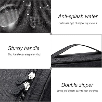 Electronics Organizer Travel Universal Cable Organizer Bag Waterproof