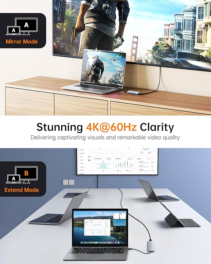 USB C Hub, 9 in 1 USB C Multiport Adapter
