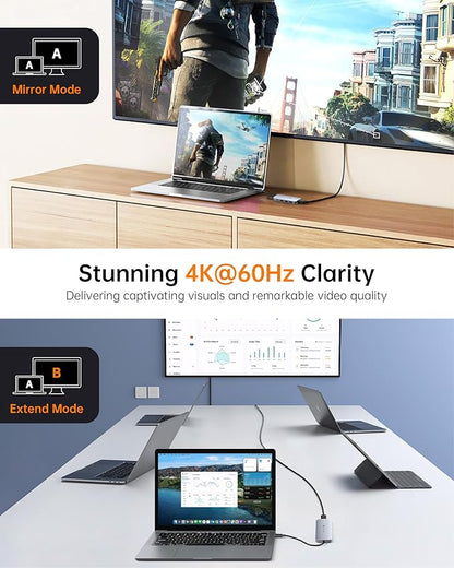 USB C Hub, 9 in 1 USB C Multiport Adapter