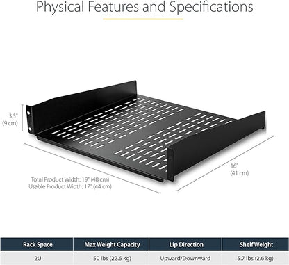 StarTech.com 2U Server Rack Shelf