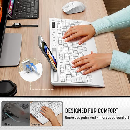 White Wireless Keyboard and Mouse Combo