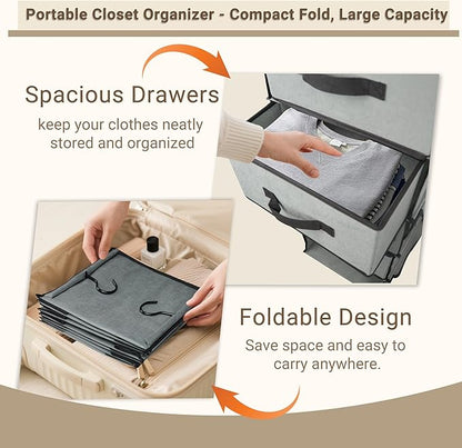 2-in-1 Durable 6-Tier Hanging Closet Organizer