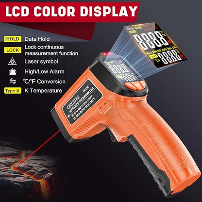 Infrared Thermometer Gun, Non-Contact Digital Laser Temperature Gun, -58°F to