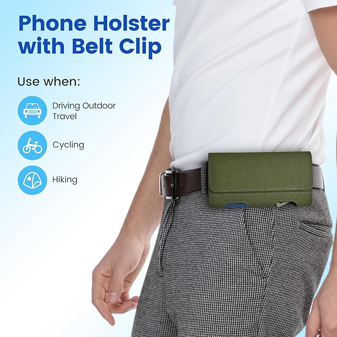 Mopaclle Nylon Phone Holster for iPhone 17 Pro Max, 17 Air, iPhone 16 Pro Max