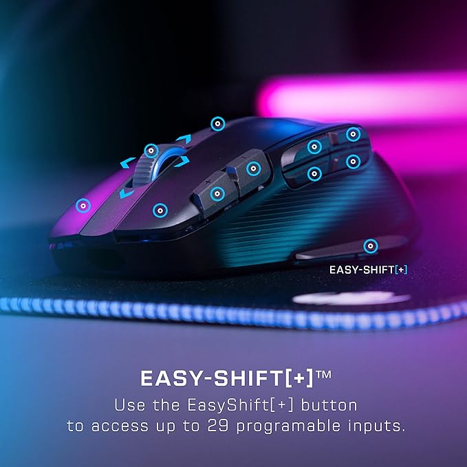 Turtle Beach Kone XP Air Wireless Customizable Ergonomic RGB Gaming Mouse