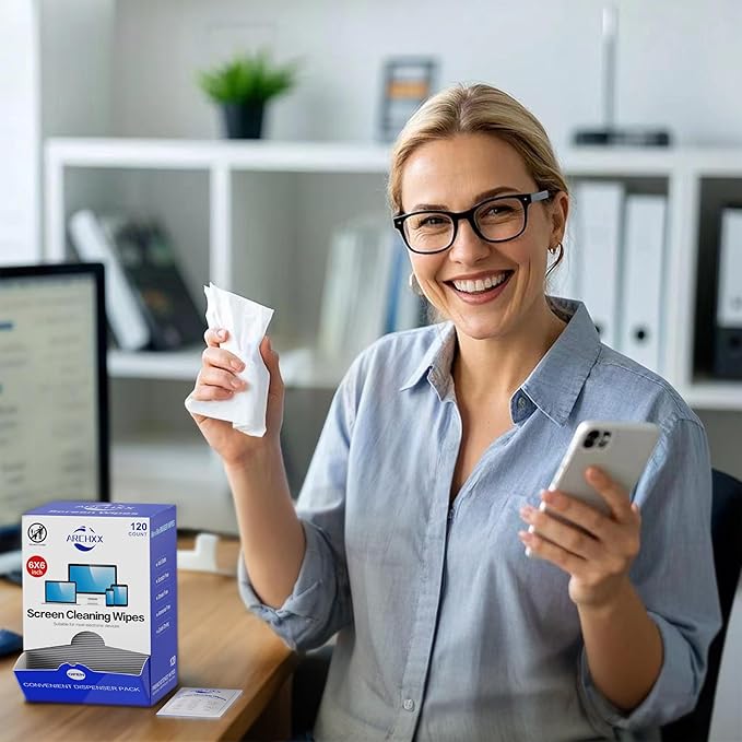 Screen Wipes for Electronics, Car Screen Cleaner, Lens Wipes Individually