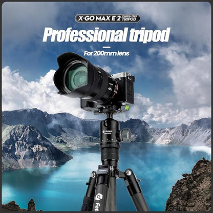 Fotopro 68" Carbon Fiber Travel Tripod, Heavy Duty Camera Tripod