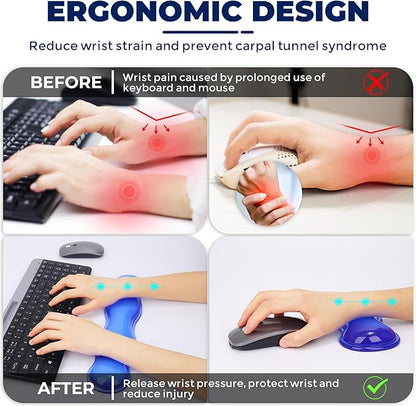 Gel Wrist Rest for Keyboard and Mouse, Wrist Rest for Keyboard, Mouse Wrist
