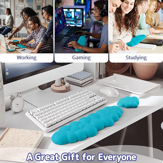 Cloud Wrist Rest Keyboard, Cloud Keyboard Wrist Pad Set