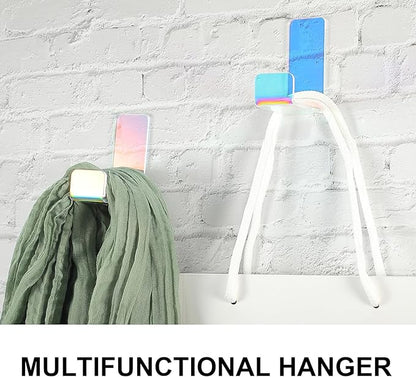 Weewooday 4 Pieces Headphone Hanger Holder Desk Adhesive Headphone Hook Wall