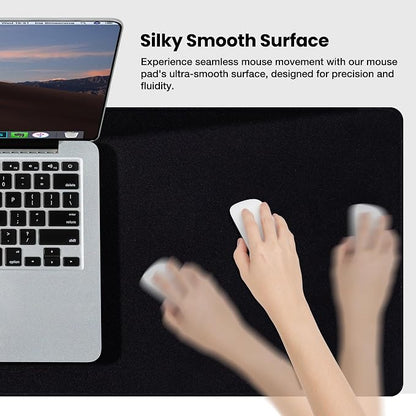 ALOANES Black Waterproof Desk Mat,