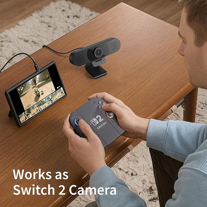 EMEET 1080P Webcam with Microphone, C960 Web Cam, 2 Mics, 90° FOV, USB Type-A &