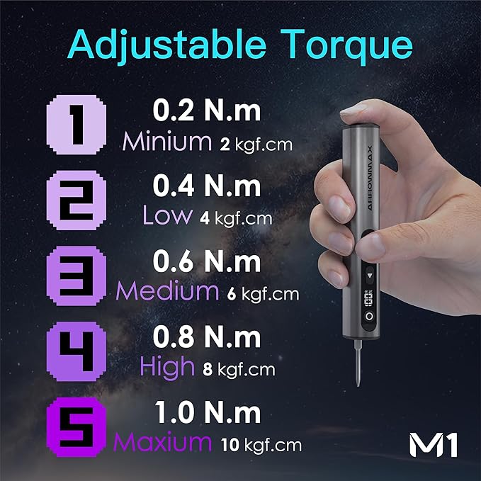 AM ARROWMAX Mini Electric Screwdriver & Drilling Adapter, 600RPM Precision