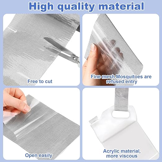 Extra Wide 8 inch x 20 ft Window Screen Tape Mesh Repair Strong Adhesive
