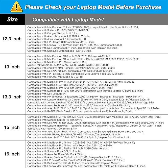 MOSISO Laptop Case 16 inch, 15-15.6 inch Laptop Sleeve Bag Compatible