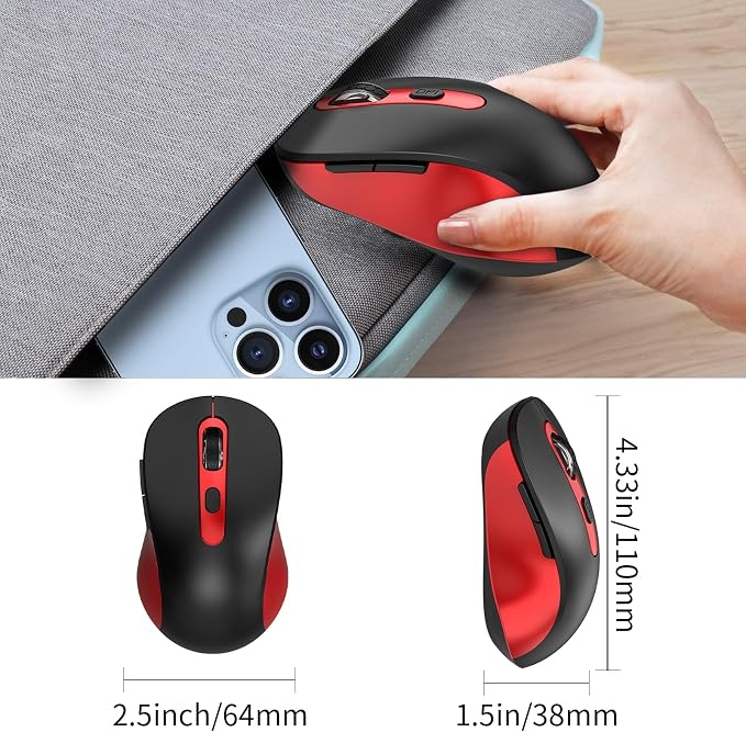 Wireless Mouse for Laptop, Chromebook, Silent Mouse