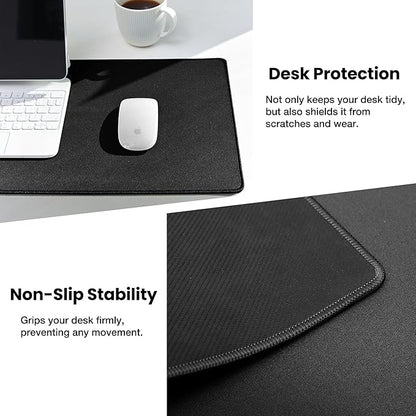 ALOANES Black Waterproof Desk Mat, Large Mouse Pad