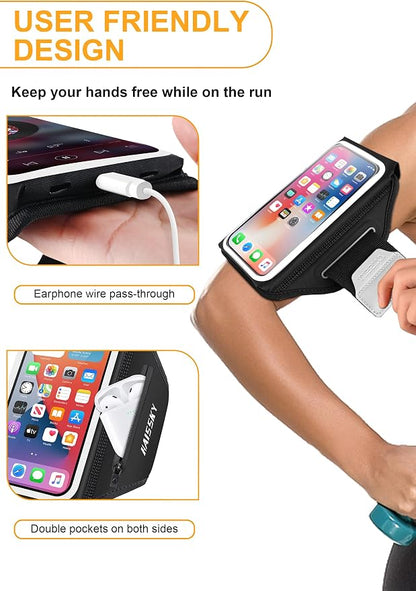 Running Armband with Earphone Bag Cell Phone Armband